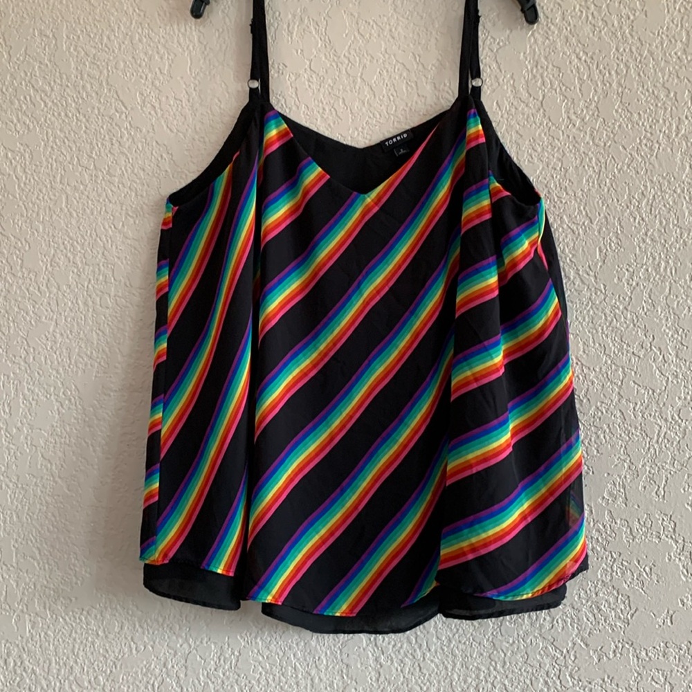 Torrid sheer Rainbow Cami